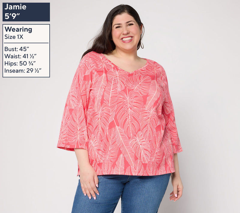 Belle by Kim Gravel Packabelle Slay the Vacay 3/4 Sleeve Top — View 2