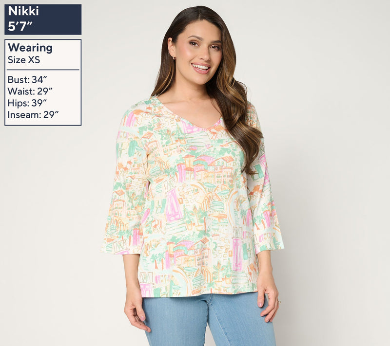 Belle by Kim Gravel Packabelle Slay the Vacay 3/4 Sleeve Top — View 3