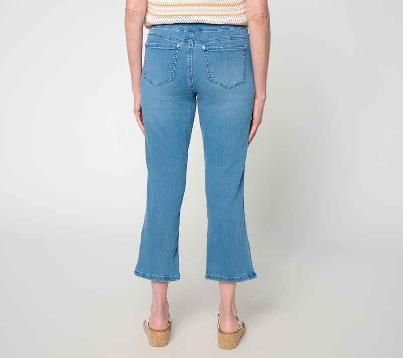 Belle by Kim Gravel Regular TripleLuxe Denim Vented Crop Jean — View 4
