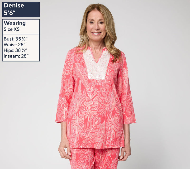 Belle by Kim Gravel Regular Packabelle Slay the Vacay Split V Tunic — View 3