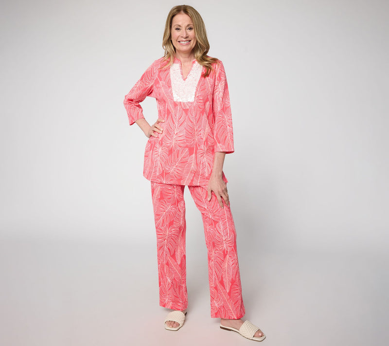 Belle by Kim Gravel Regular Packabelle Slay the Vacay Split V Tunic — View 5