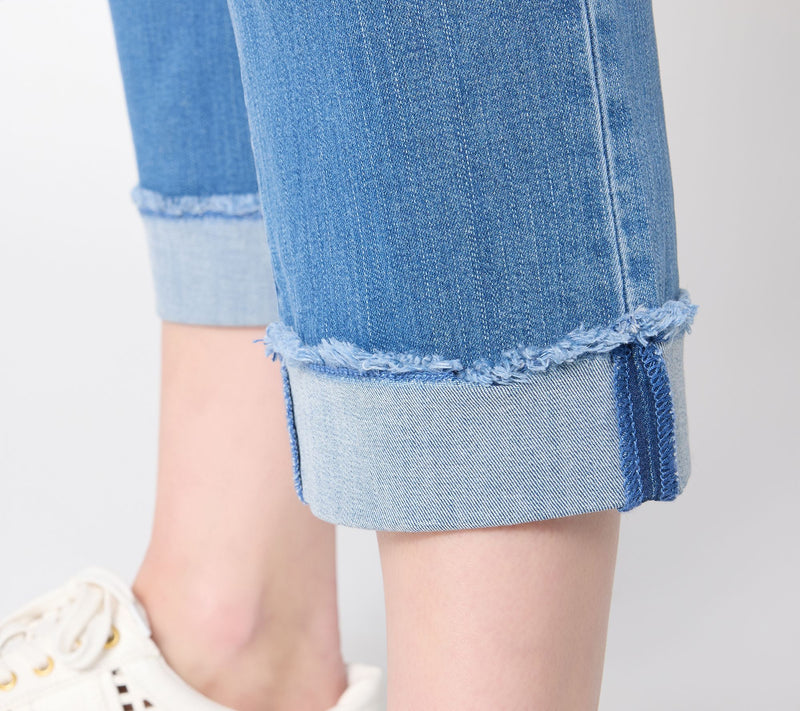 Belle by Kim Gravel Regular TripleLuxe Denim Cuffed Crop Jean — View 6