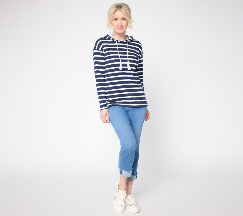 Belle by Kim Gravel Regular TripleLuxe Denim Cuffed Crop Jean — View 5