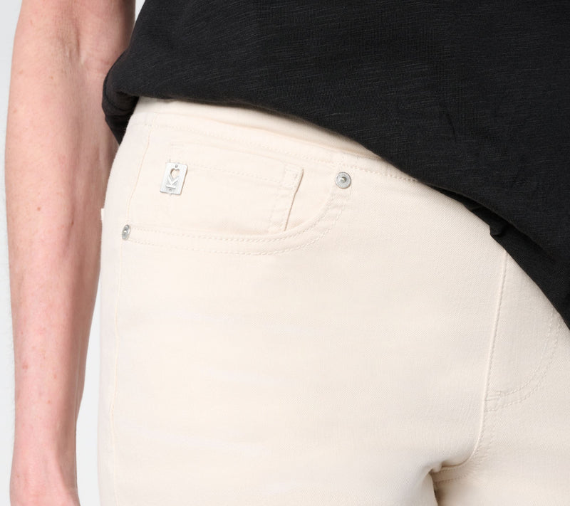Belle by Kim Gravel Regular TripleLuxe Twill Cuffed Crop Jean — View 6
