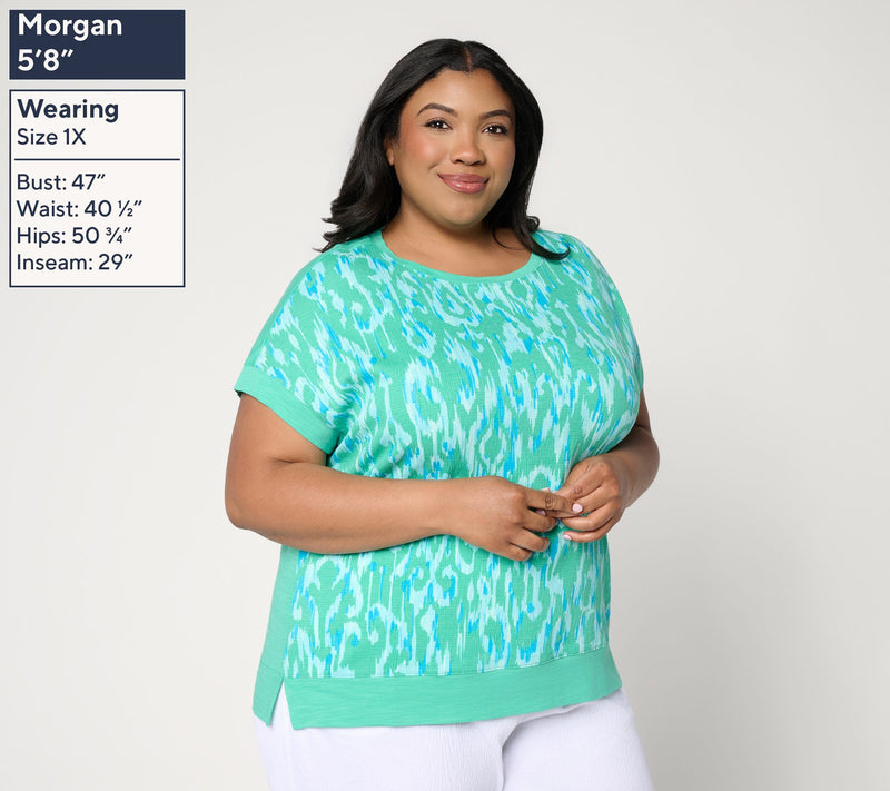Belle by Kim Gravel Packabelle Front Knit Back Top — View 2