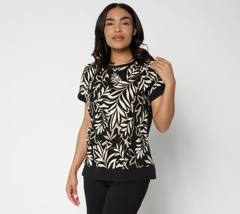 Belle by Kim Gravel Packabelle Front Knit Back Top — View 13
