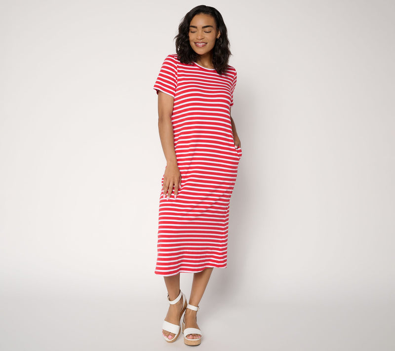 Liberty Belles by Kim Gravel Petite TripleLuxe Stripe Dress — View 9