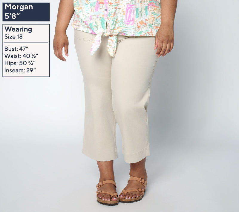 Belle by Kim Gravel Petite TripleLuxe Twill Patch Pocket Jean — View 2