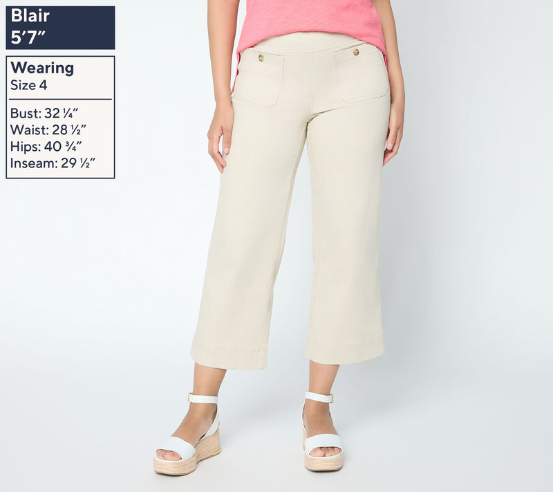 Belle by Kim Gravel Petite TripleLuxe Twill Patch Pocket Jean — View 3