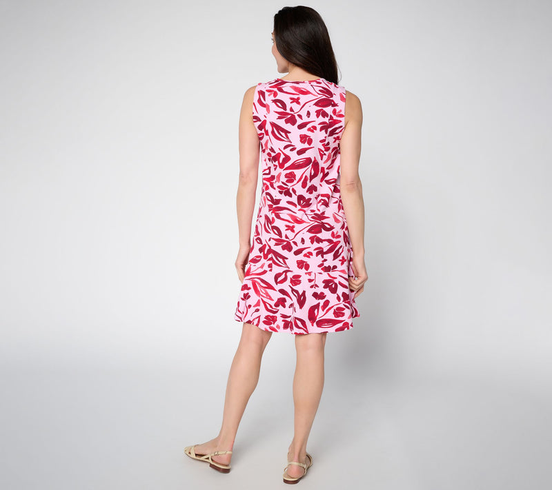 BEAUTIFUL by Lawrence Zarian Regular Printed Knee Length Knit Dress — View 9