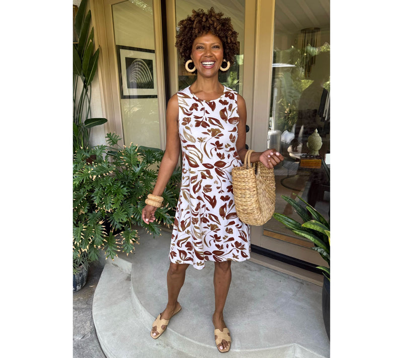 BEAUTIFUL by Lawrence Zarian Petite Printed Knee Length Knit Dress — View 12