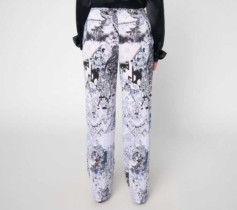 Dennis Basso Regular Printed Italia Knit Pants — View 4