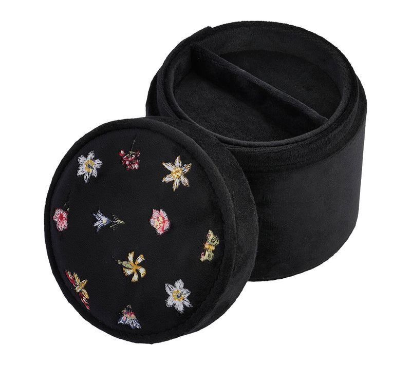 Fable England Garden Ditsy Velvet Embroidery Jewelry Box — View 2