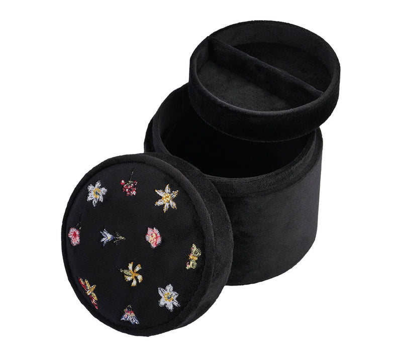 Fable England Garden Ditsy Velvet Embroidery Jewelry Box — View 3