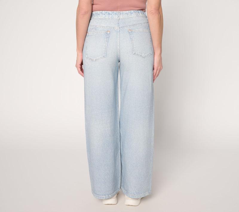 AnyBody Petite Denim Effect French Terry Sweatpant Jean — View 10