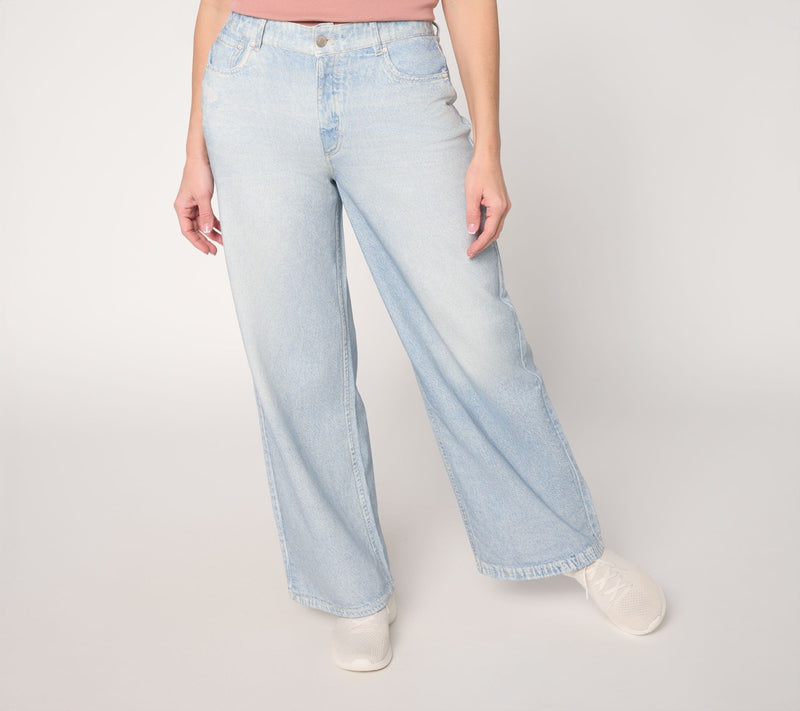 AnyBody Petite Denim Effect French Terry Sweatpant Jean — View 6