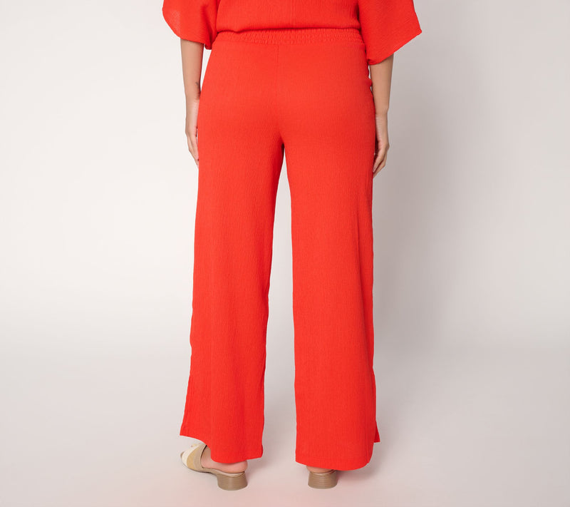 Brandis Dress Out Loud Caribbean Crinkle Regular Palazzo Pant — View 4