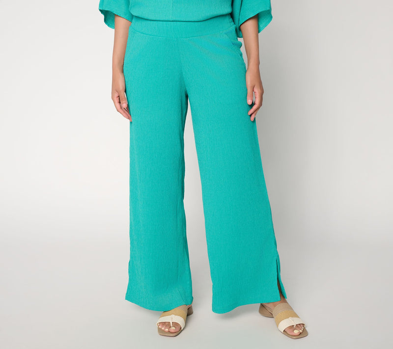 Brandis Dress Out Loud Caribbean Crinkle Regular Palazzo Pant — View 11