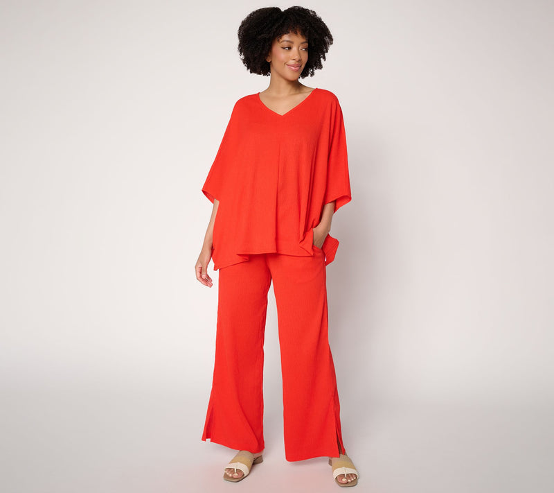 Brandis Dress Out Loud Caribbean Crinkle Regular Palazzo Pant — View 5