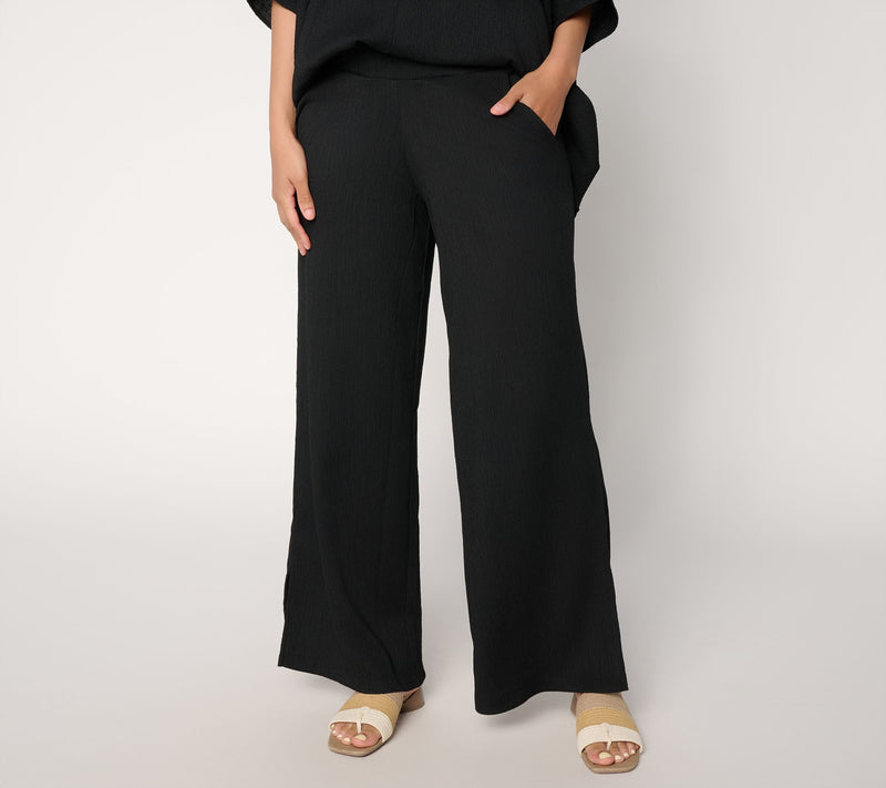 Brandis Dress Out Loud Caribbean Crinkle Tall Palazzo Pant — View 10