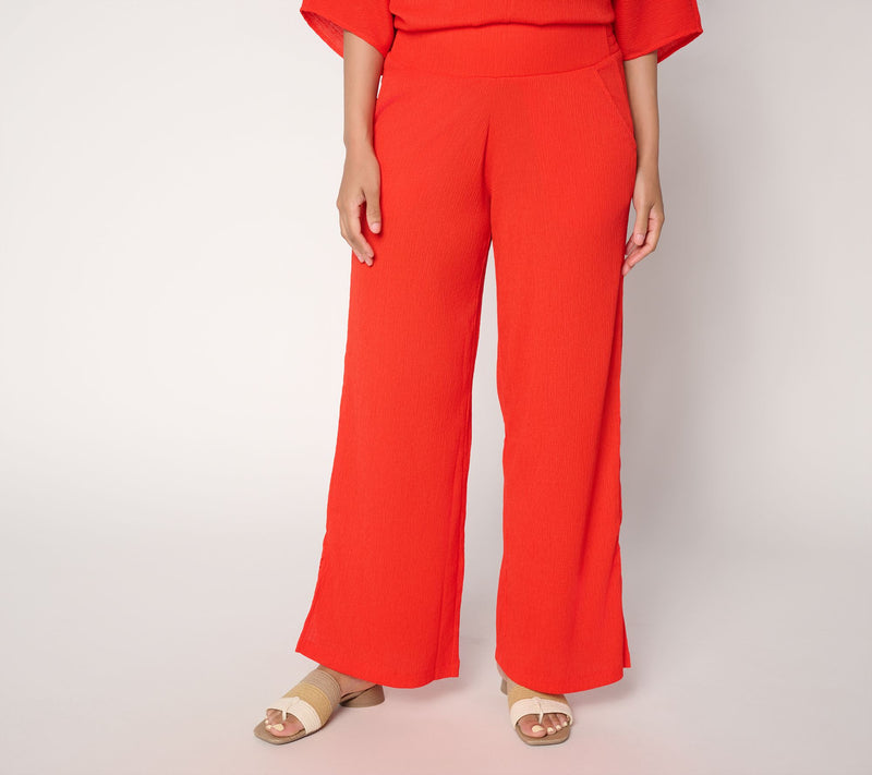 Brandis Dress Out Loud Caribbean Crinkle Tall Palazzo Pant — View 12