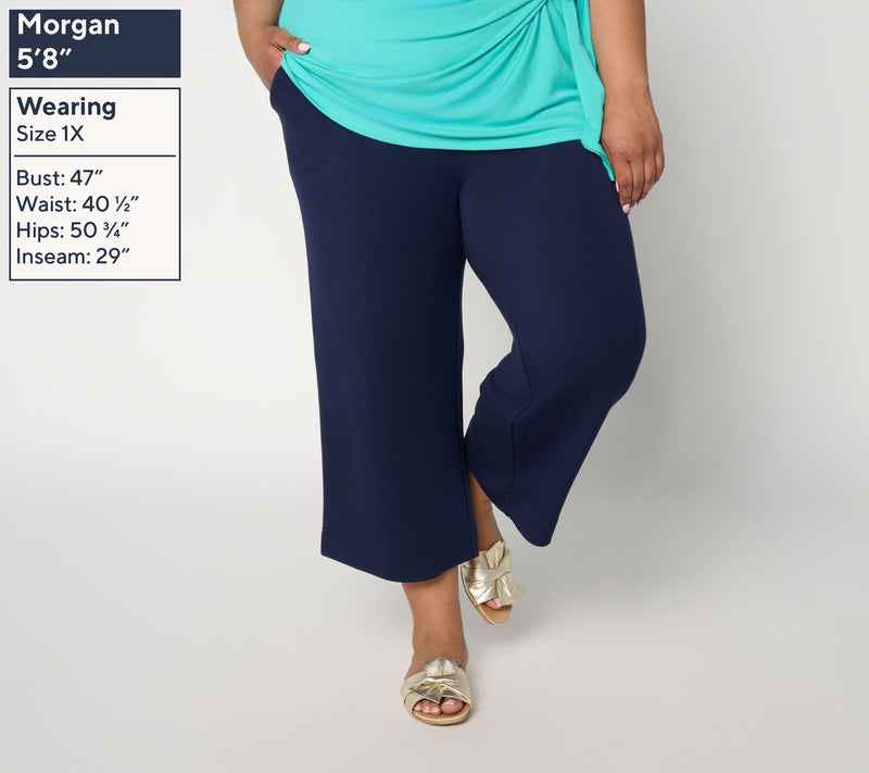 Brandis Dress Out Loud Acquitted Knit Tall Wide Leg Crop — View 2