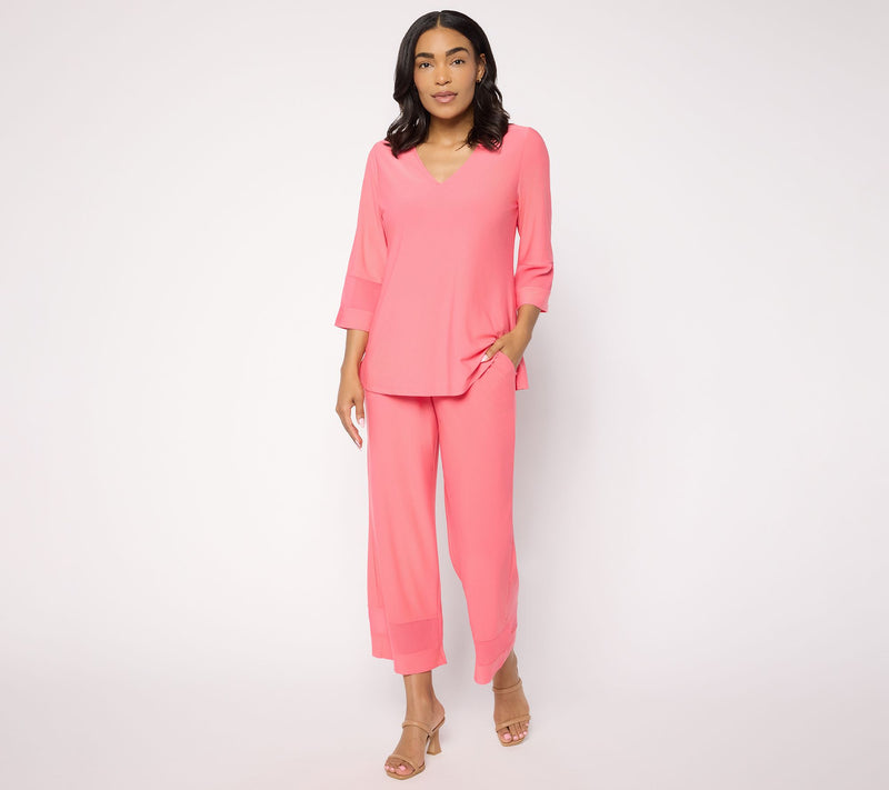 Brandis Dress Out Loud Discovery Knit Petite Wide Leg Crop Pant — View 6