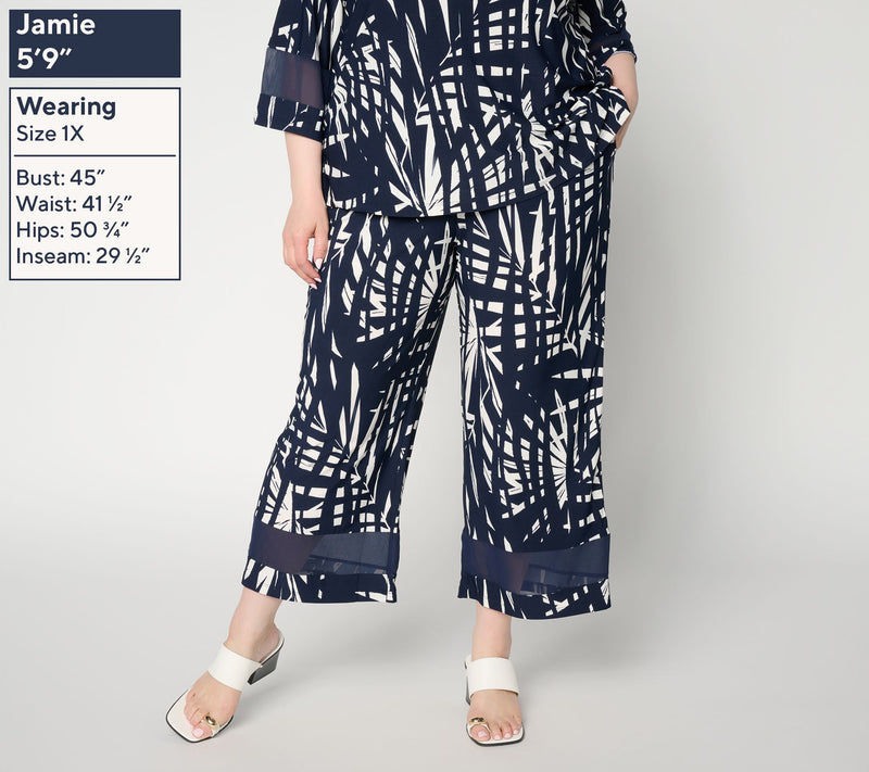 Brandis Dress Out Loud Discovery Knit Petite Wide Leg Crop Pant — View 3
