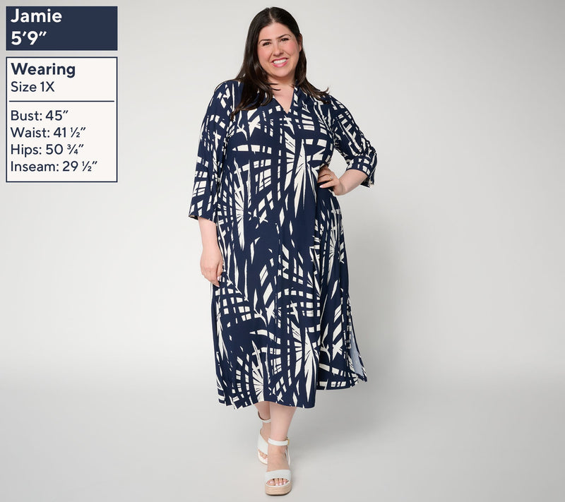Brandis Dress Out Loud Discovery Knit Petite Tulum Tropical Caftan — View 2