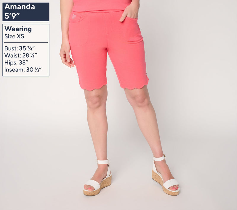 Quacker Factory DreamJeannes 10" Scalloped Short — View 3