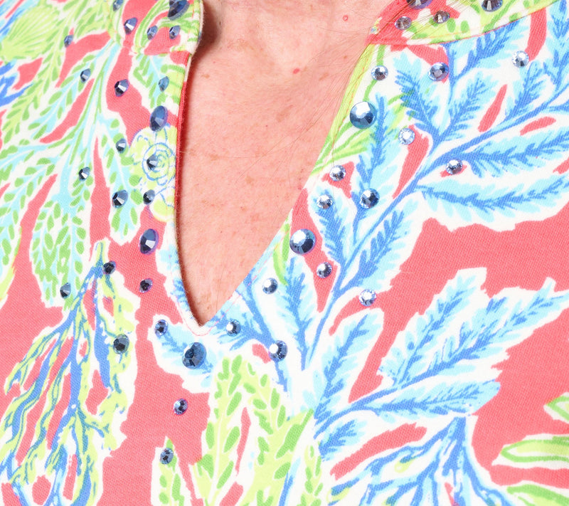Quacker Factory Under The Sea Printed 3/4 Sleeve Top — View 6