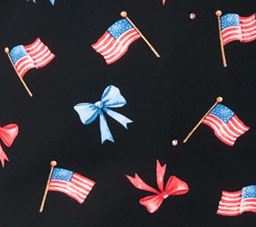 Quacker Factory God Bless America Printed Elbow Sleeve Top — View 7