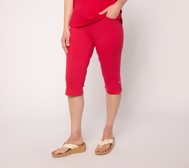 Quacker Factory French Terry 17" Pedal Pusher Pants — Main view