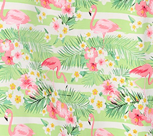 Quacker Factory Pink Flamingos Rhinestone Keyhole Printed Maxi Dress — View 8