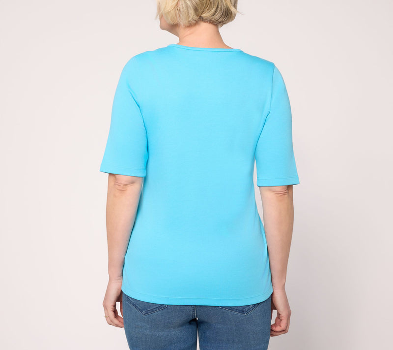 Quacker Factory Fun on the Cape Elbow Sleeve Top — View 4