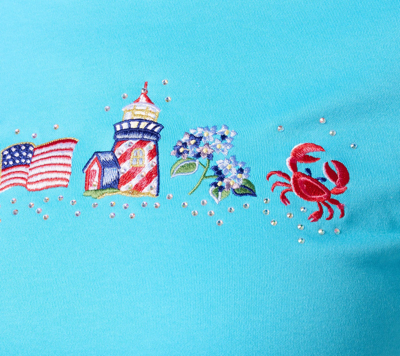 Quacker Factory Fun on the Cape Elbow Sleeve Top — View 6