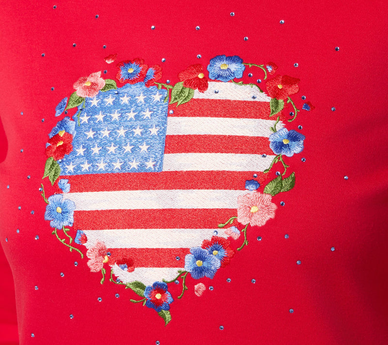 Quacker Factory Old Glory 3/4-Sleeve Top — View 6