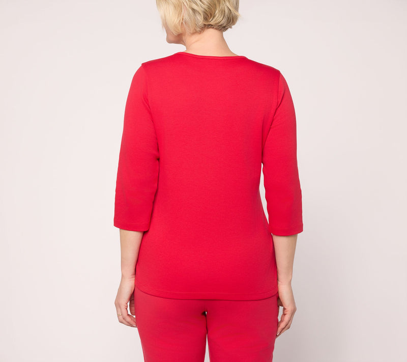 Quacker Factory Old Glory 3/4-Sleeve Top — View 4