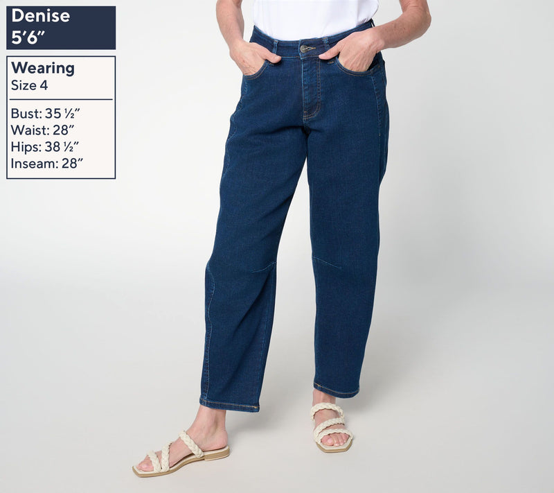 Warp & Weft Regular MYR Stretch Soft Curve Barrel Leg Jeans — View 8