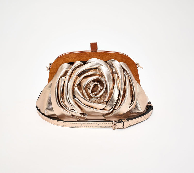Patricia Nash Leather Joelle Wood Frame Clutch — View 9