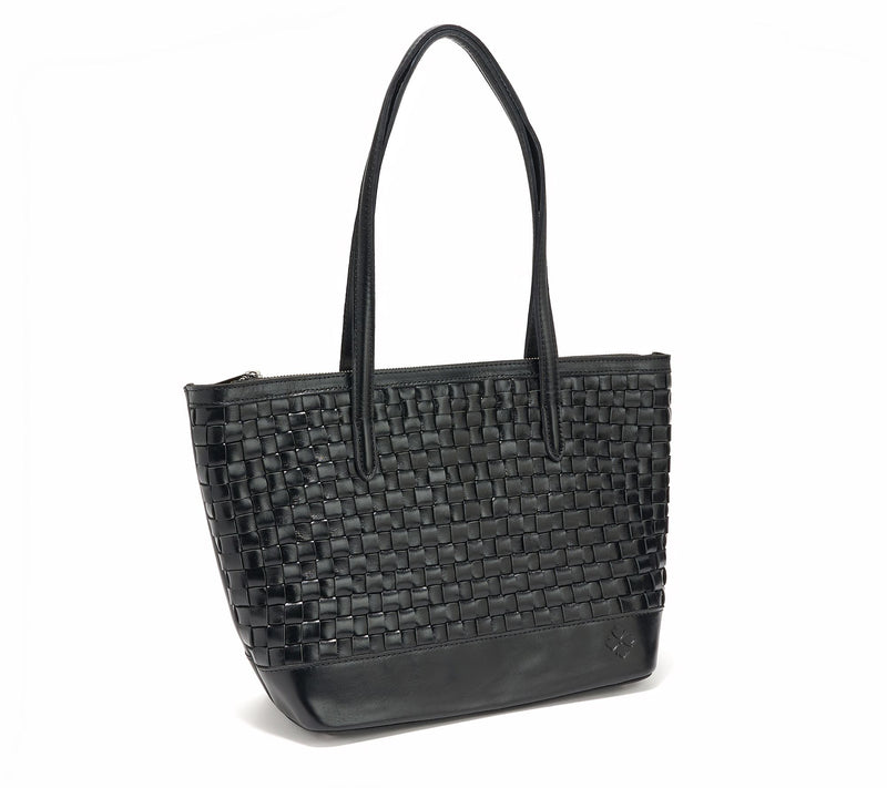 Patricia Nash Leather Verzi Woven Tote — View 9