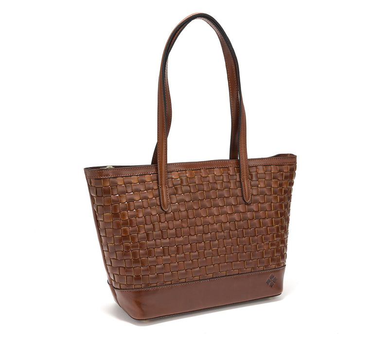 Patricia Nash Leather Verzi Woven Tote — View 10