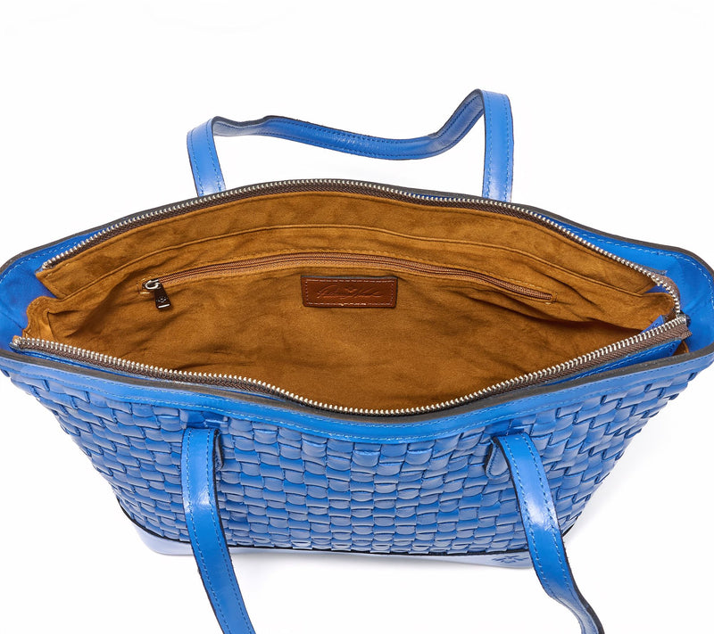 Patricia Nash Leather Verzi Woven Tote — View 3