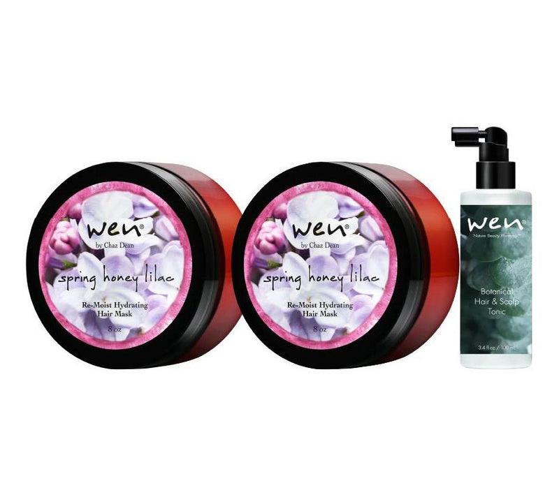 WEN by Chaz Dean Re-Moist Mask Duo + 3.4oz Botanical Tonic — View 4