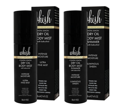 Whish Dry Oil Mist + Shimmer Mist 4oz Duo