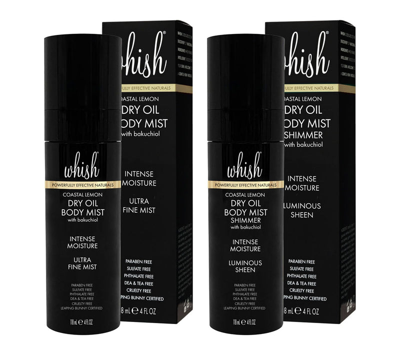 Whish Dry Oil Mist + Shimmer Mist 4oz Duo — Main view