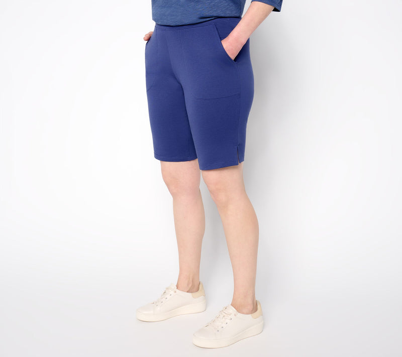 Denim & Co. Regular EasyWear French Terry Bermuda Shorts — View 15