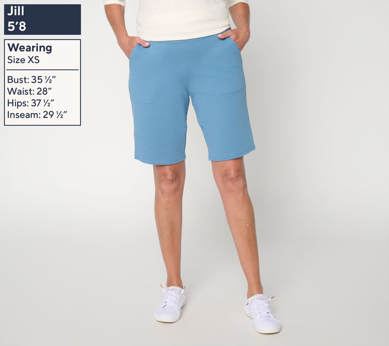 Denim & Co. Tall EasyWear French Terry Bermuda Shorts — View 6