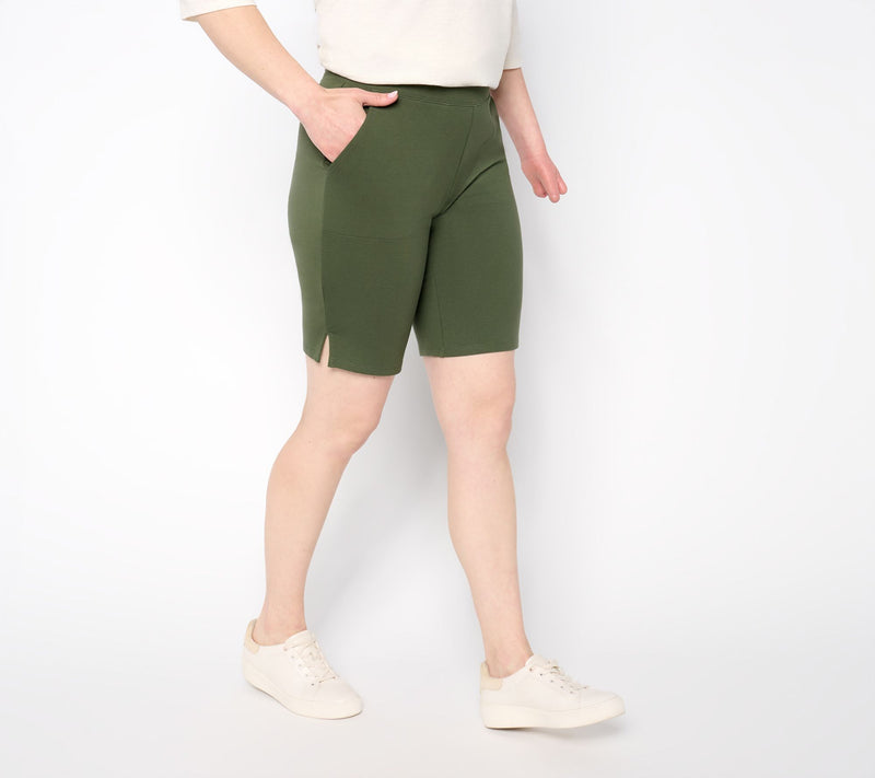 Denim & Co. Tall EasyWear French Terry Bermuda Shorts — View 14