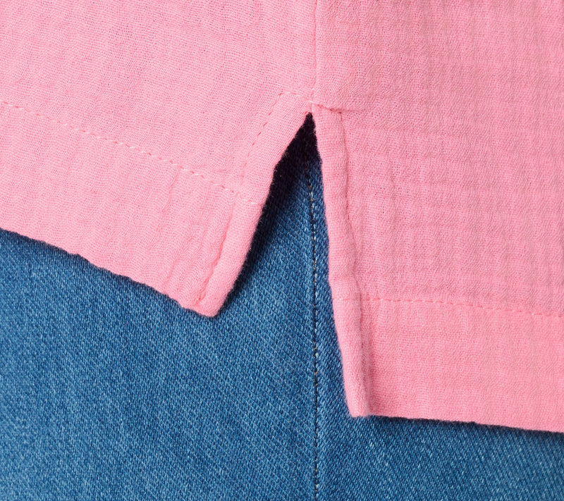 Susan Graver Petite Cotton Gauze Pullover Top — View 18